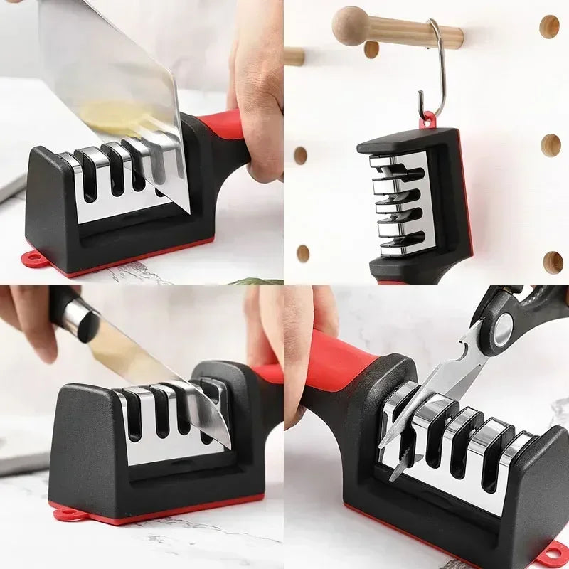 Segment Cutter Knife Sharpener Kitchen Handheld Three-purpose Sharpening Stone!!