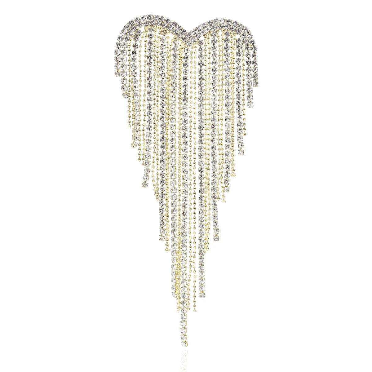Trendy Shiny Tassel Love Brooches for Women Heart Pins Party Casual Lapel Pin Accessory Gift Multi-color Available