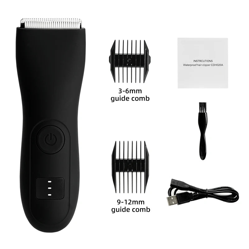 Mens Body Hair Trimmer for Men Balls Women Lady Shaver Hair Removal Bikini Trimmer Groin & Body Shaver Groomer Arm Beard Razor