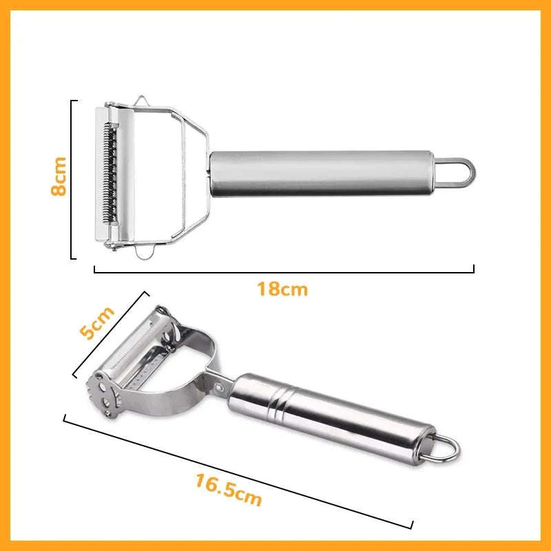 Multifunctional Kitchen Peeler Vegetable Fruit Peeler Stainless Steel Durable Potato Slicer Household Shredder & Carrot Peeler!