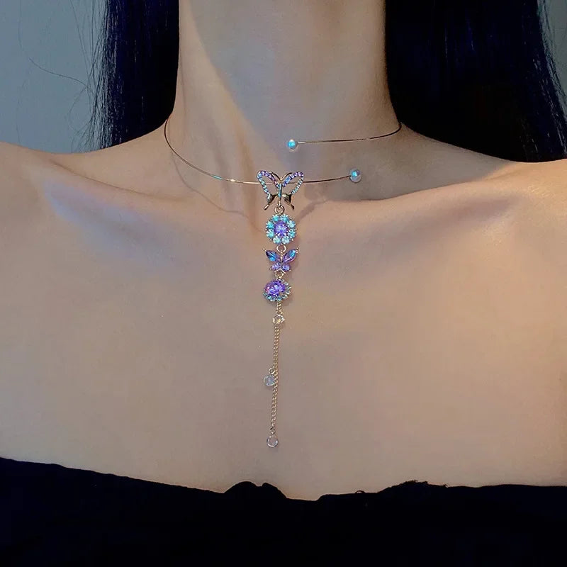 Simple Pearl Choker Necklaces for Women Fashion Double Layer Chain Small Love Heart Pendant Necklace Jewelry Gift Wholesale