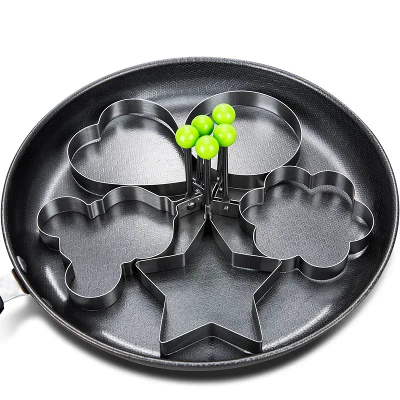 New Stainless Steel Fried Egg Mold Heart Pancake Maker Breakfast Baking Omelette Rings Cooking Tools Kitchen!!