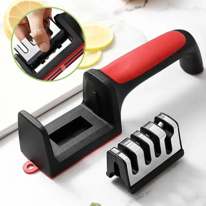 Segment Cutter Knife Sharpener Kitchen Handheld Three-purpose Sharpening Stone!!