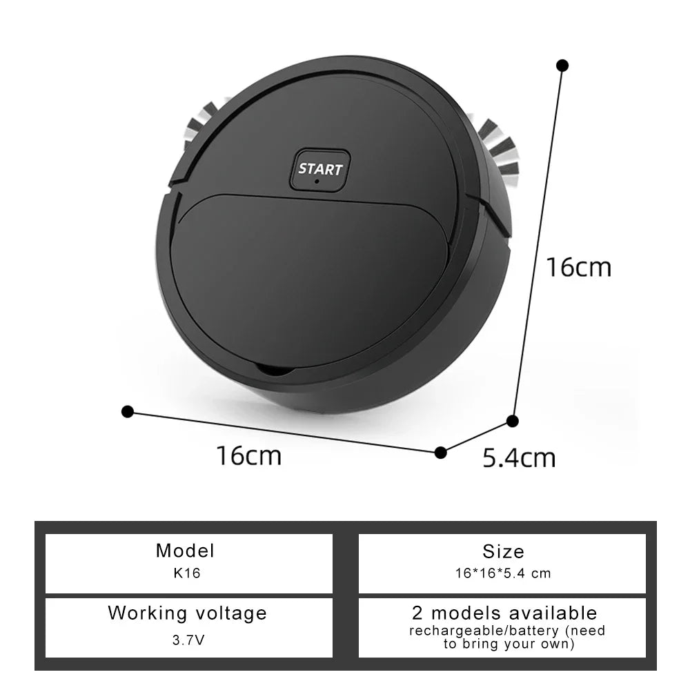 High quality robotic vacuum cleaner with integrated home sweeping, mopping, cleaning, USB charging, vacuum cleaner for small works!