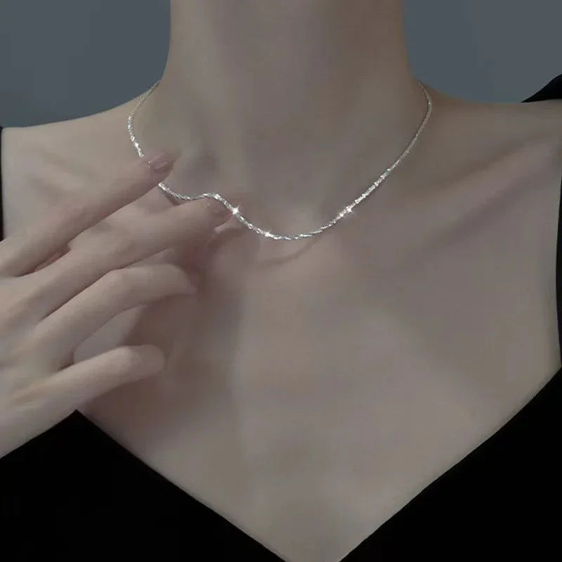 Simple Pearl Choker Necklaces for Women Fashion Double Layer Chain Small Love Heart Pendant Necklace Jewelry Gift Wholesale