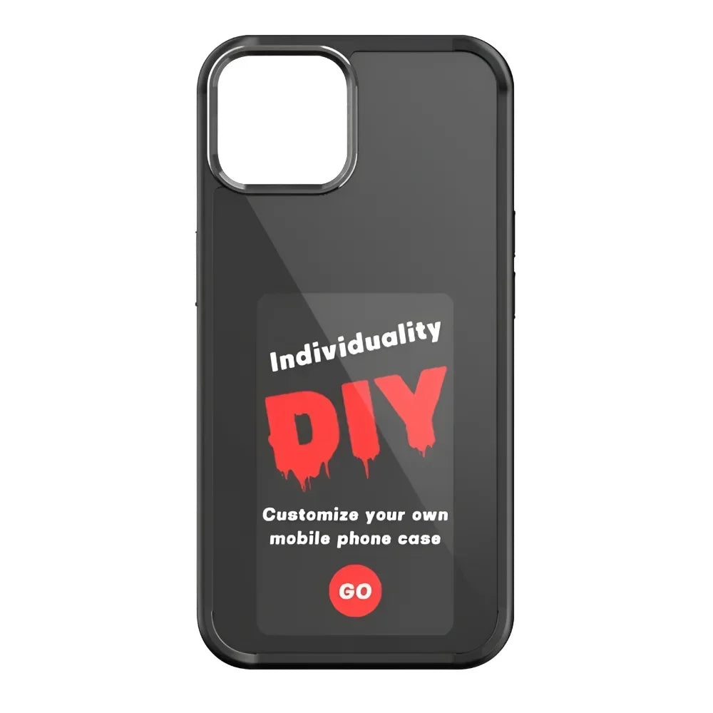 2025 Newest Phone Case Smart Ink Phone Case NFC Transmission DIY Photo Display Change for IPhone 15/Pro/Pro Max Classic Black