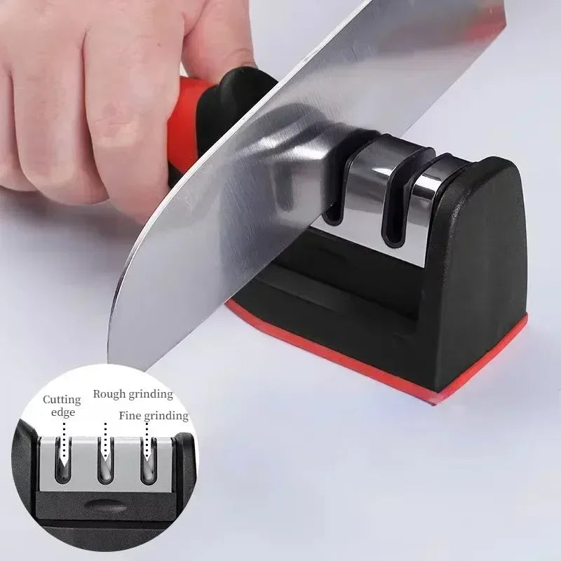 Segment Cutter Knife Sharpener Kitchen Handheld Three-purpose Sharpening Stone!!