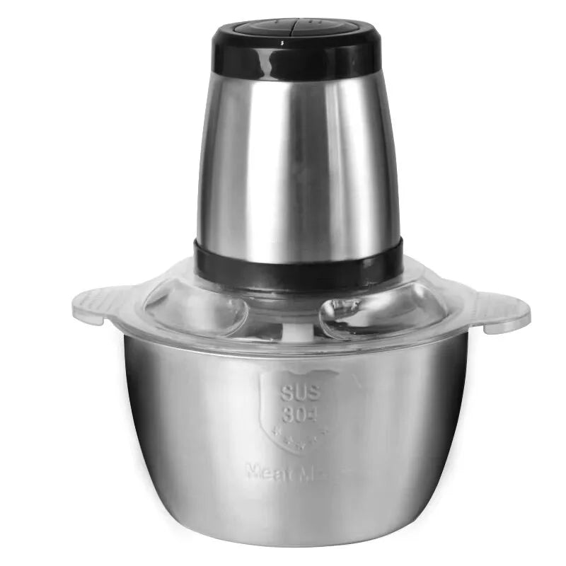 Multifunctional Household Stainless Steel Meat Grinder 2 Speed 250W Stainless Steel 2L Capacity Electric Chopper Meat Grinder