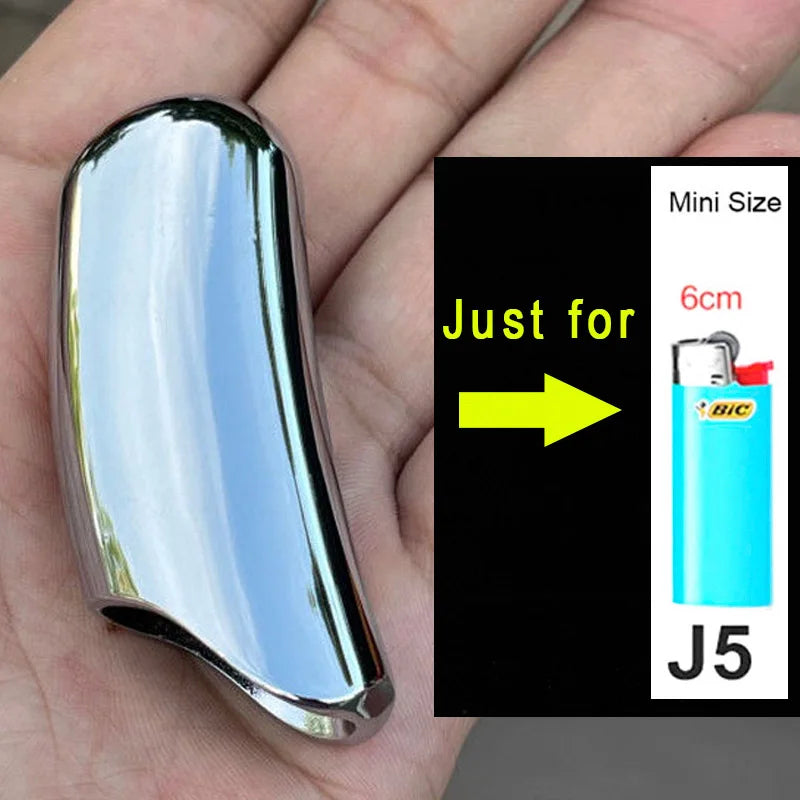Fashion Bic Metal Lighter Case Cover Sleeve Holder For BIC Mini Lighter J5 Type Without lighters