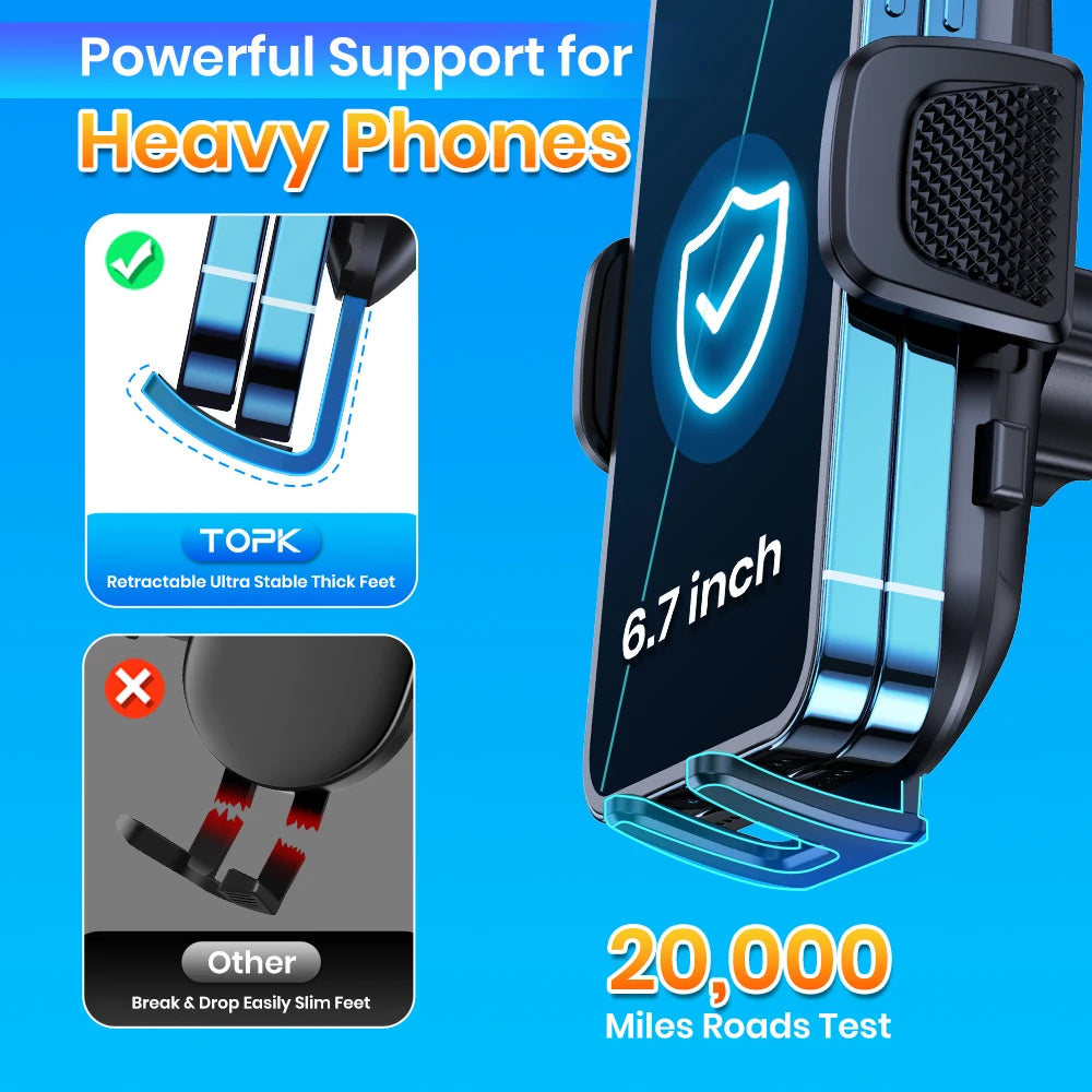 TOP Car Phone Holder Stand Gravity Dashboard Phone Holder Mobile Phone Support Universal For iPhone 13 12 11 Xiaomi Samsung