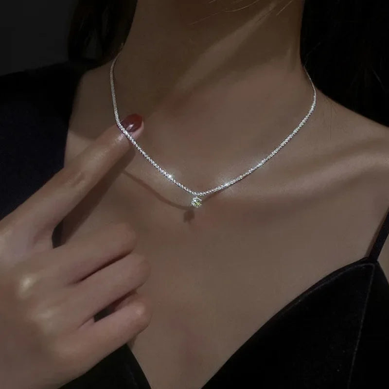 Simple Pearl Choker Necklaces for Women Fashion Double Layer Chain Small Love Heart Pendant Necklace Jewelry Gift Wholesale