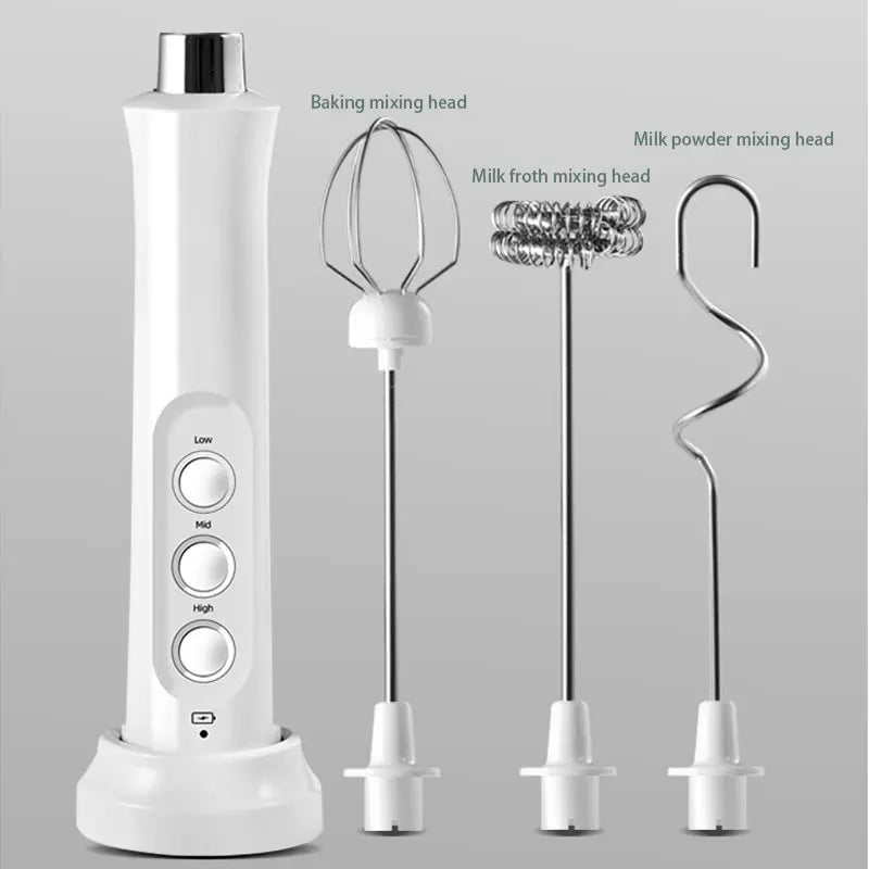 3 In 1 Portable Electric Milk Foam Maker & other purposes Handheld Rechargeable Foamier High Speeds Drink Mixer Coffee Frothing Wand..