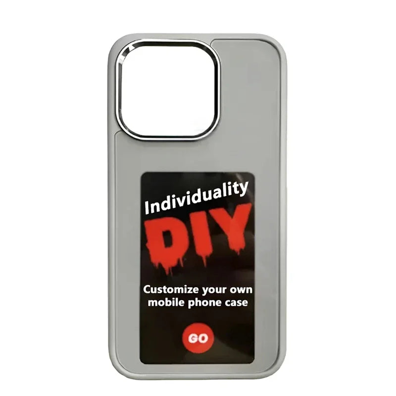 Screen Phone Case For Iphone 13 14 15 Pro Max Smart DIY Can Change Picture NFC refesh Phone Protective Cover Battery Free