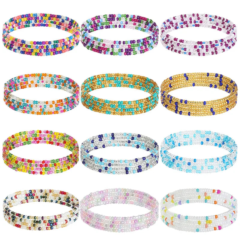 70/80/90/110 CM B- Waist Beads Chain for Women Colorful African Belly Beads Sexy Body Chains Boho Bikini Belly Jewelry New