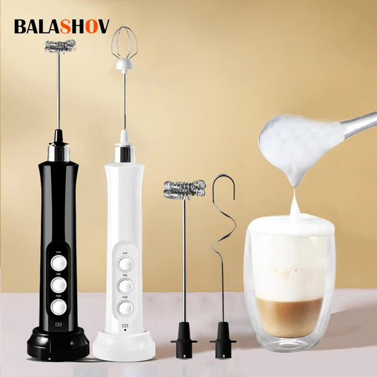 3 In 1 Portable Electric Milk Foam Maker & other purposes Handheld Rechargeable Foamier High Speeds Drink Mixer Coffee Frothing Wand..