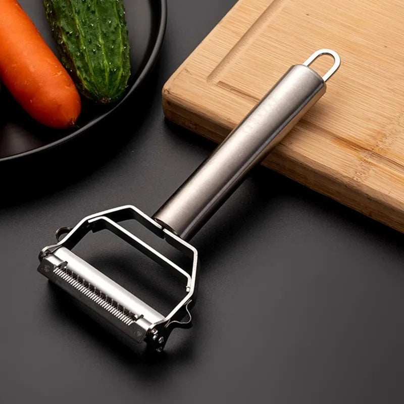Multifunctional Kitchen Peeler Vegetable Fruit Peeler Stainless Steel Durable Potato Slicer Household Shredder & Carrot Peeler!