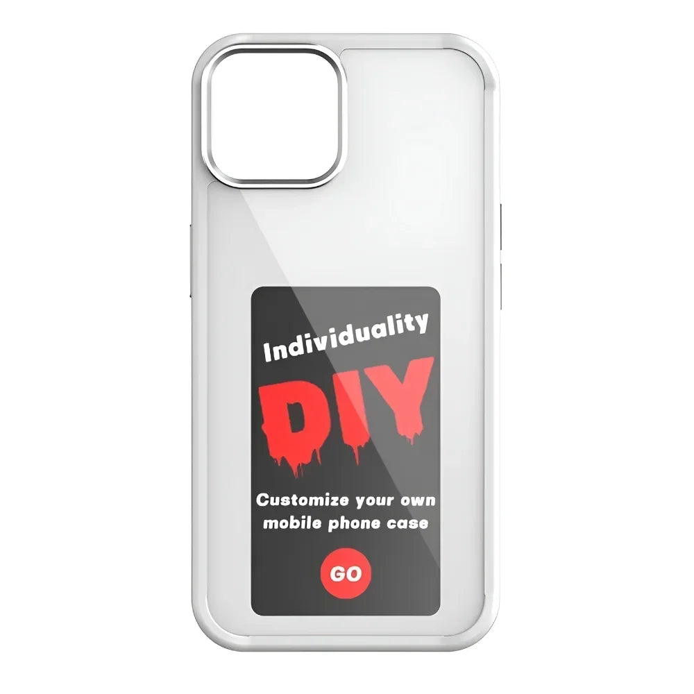 2025 Newest Phone Case Smart Ink Phone Case NFC Transmission DIY Photo Display Change for IPhone 15/Pro/Pro Max Classic Black