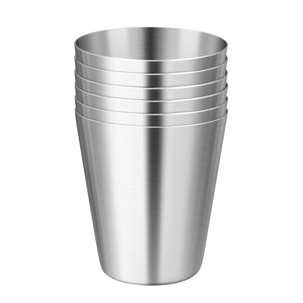 4/6Pcs set Outdoor Practical Travel Stainless Steel Cups Mini Set Glasses For Whisky Wine With Case Portable Drinkware 30/70ml