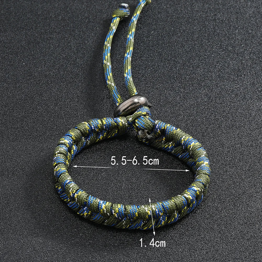 New Outdoor Men Survival Bracelet Adjustable Hand-