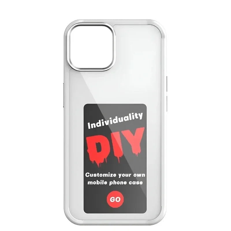 Screen Phone Case For Iphone 13 14 15 Pro Max Smart DIY Can Change Picture NFC refesh Phone Protective Cover Battery Free
