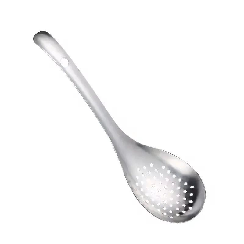 304 Stainless Steel Strainer Spoon Kitchen Colander Spoon Spoon Filter Strainer Food Scoop!!