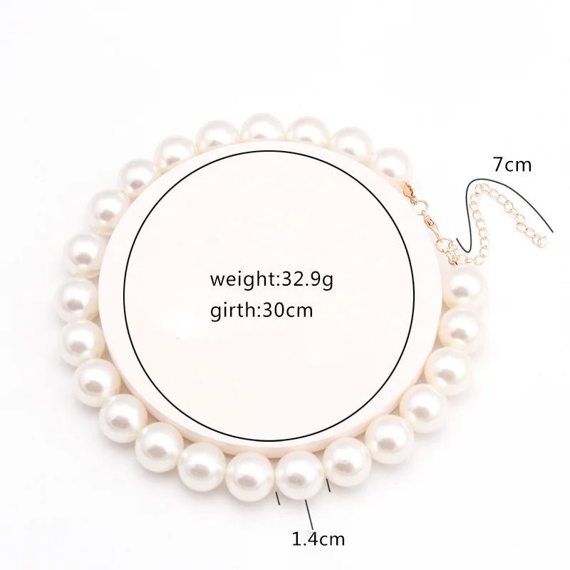 New Simple Imitation Freshwater Pearl Chain Necklaces For Women Wedding Love Gifts Necklace Fashion Glamour Jewelry Gifts