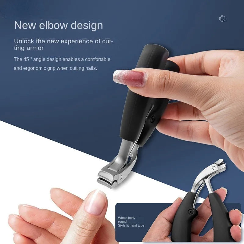 Curved nail clippers with large opening three times anti-splash storage Nail clippers for the elderly thick toenails Heavy duty