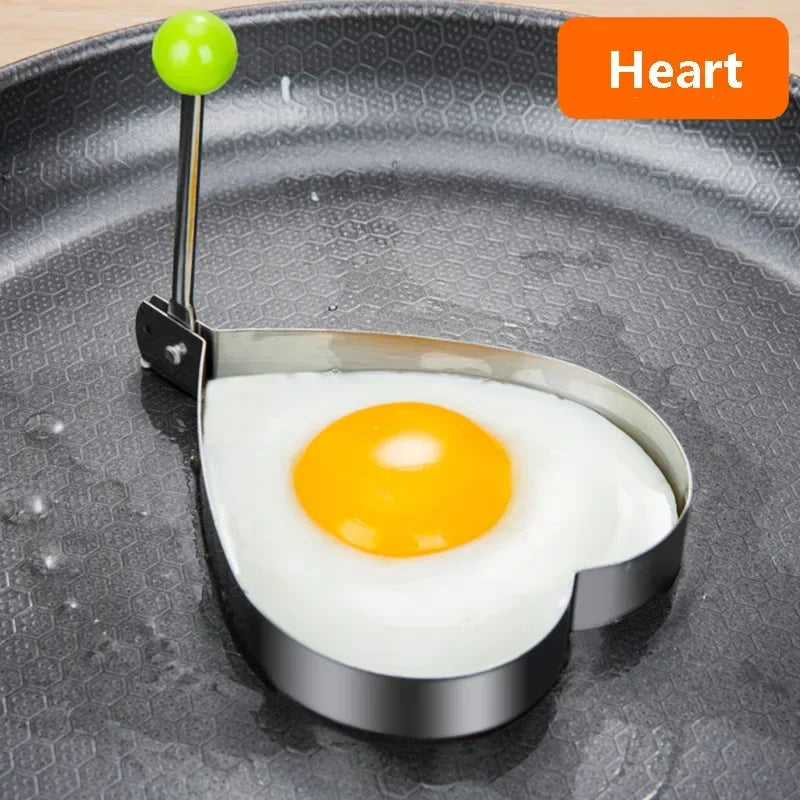 New Stainless Steel Fried Egg Mold Heart Pancake Maker Breakfast Baking Omelette Rings Cooking Tools Kitchen!!