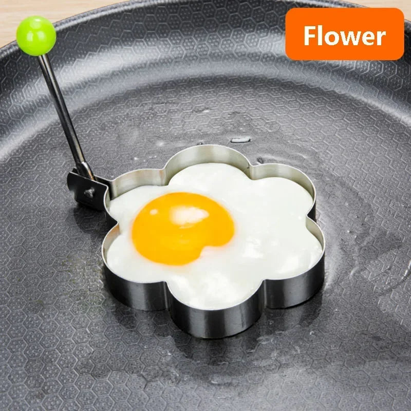 New Stainless Steel Fried Egg Mold Heart Pancake Maker Breakfast Baking Omelette Rings Cooking Tools Kitchen!!