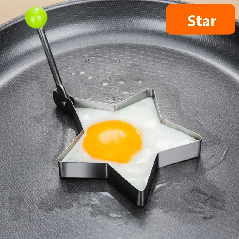 New Stainless Steel Fried Egg Mold Heart Pancake Maker Breakfast Baking Omelette Rings Cooking Tools Kitchen!!