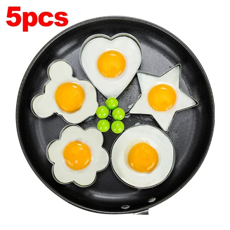 New Stainless Steel Fried Egg Mold Heart Pancake Maker Breakfast Baking Omelette Rings Cooking Tools Kitchen!!