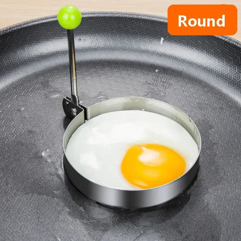New Stainless Steel Fried Egg Mold Heart Pancake Maker Breakfast Baking Omelette Rings Cooking Tools Kitchen!!