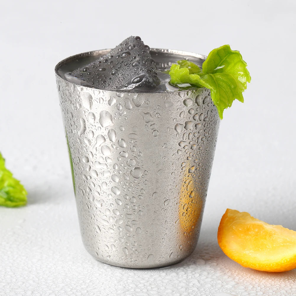 4/6Pcs set Outdoor Practical Travel Stainless Steel Cups Mini Set Glasses For Whisky Wine With Case Portable Drinkware 30/70ml