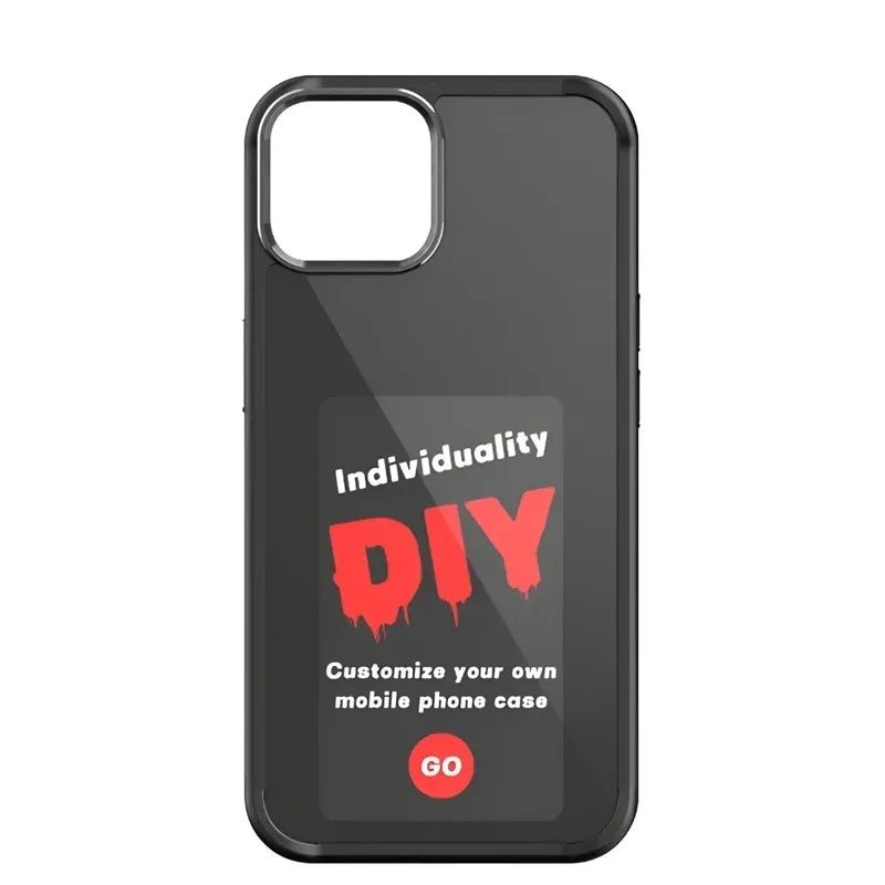 Screen Phone Case For Iphone 13 14 15 Pro Max Smart DIY Can Change Picture NFC refesh Phone Protective Cover Battery Free